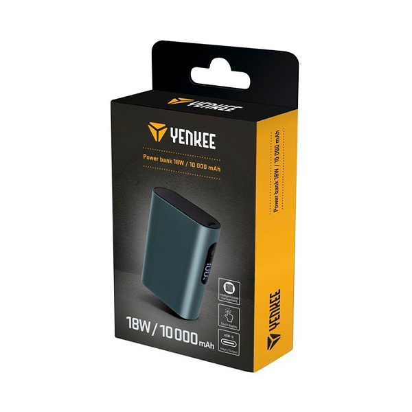 Зовнішній акумулятор Yenkee YPB 1180-10000 mAh Li-pol+TYPE-C (Grey) + USB-лампа XO Y1