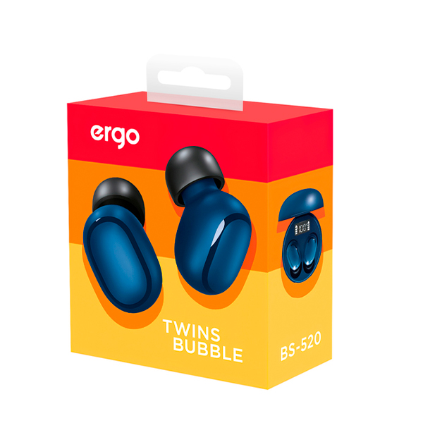 Bluetooth Наушники Ergo BS-520 Twins Bubble Blue