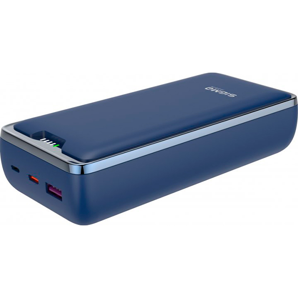 Внешний аккумулятор Sigma mobile X-power SI30A4QX 30000 mAh Type-C PD65W QC22,5W Blue + USB-лампа XO Y1