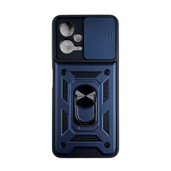 Чохол Armor Camshield Case для Xiaomi Redmi Note12 5G/Poco X5 5G with Ring Dark Blue