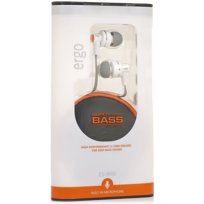 Наушники с микрофоном ERGO ES-900i White