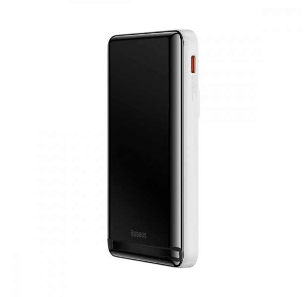 Внешний аккумулятор Baseus Magnetic Bracket Wireless 10000mAh 20W White (PPCX000002)