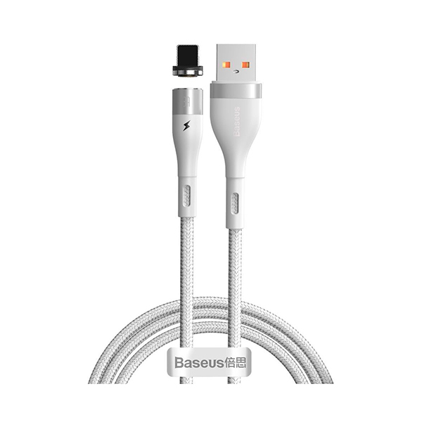 Кабель Baseus Zinc Magnetic Cable USB Lightning 2.4A 1m White