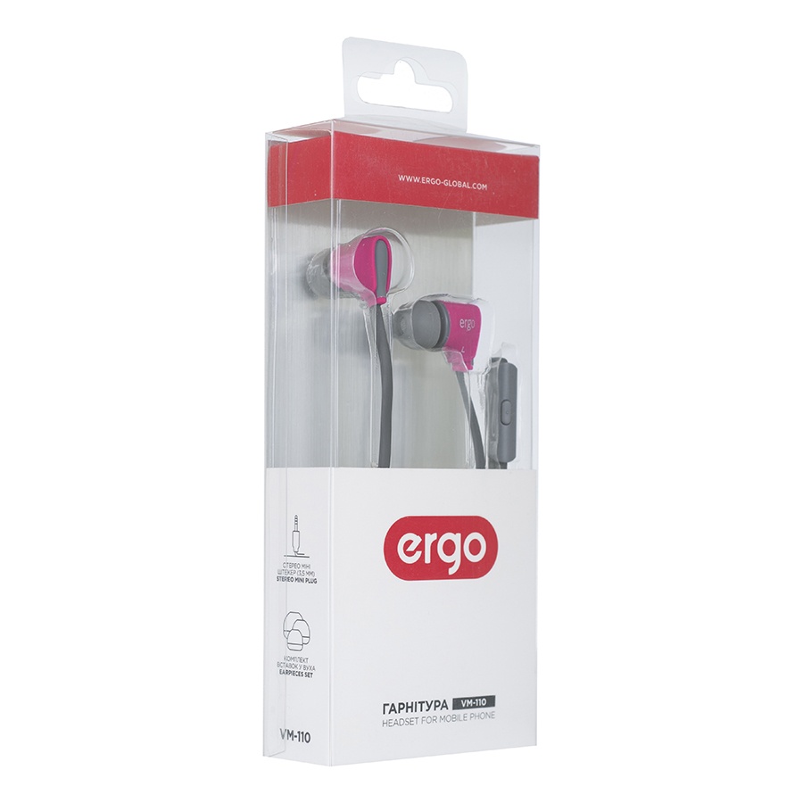 Наушники ERGO Ear VM-110 Pink