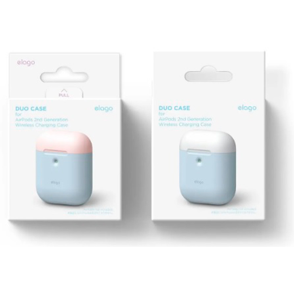 Футляр для наушников Elago A2 Duo Case Pastel Blue/Pink/White for Airpods (EAP2DO-PBL-PKWH)