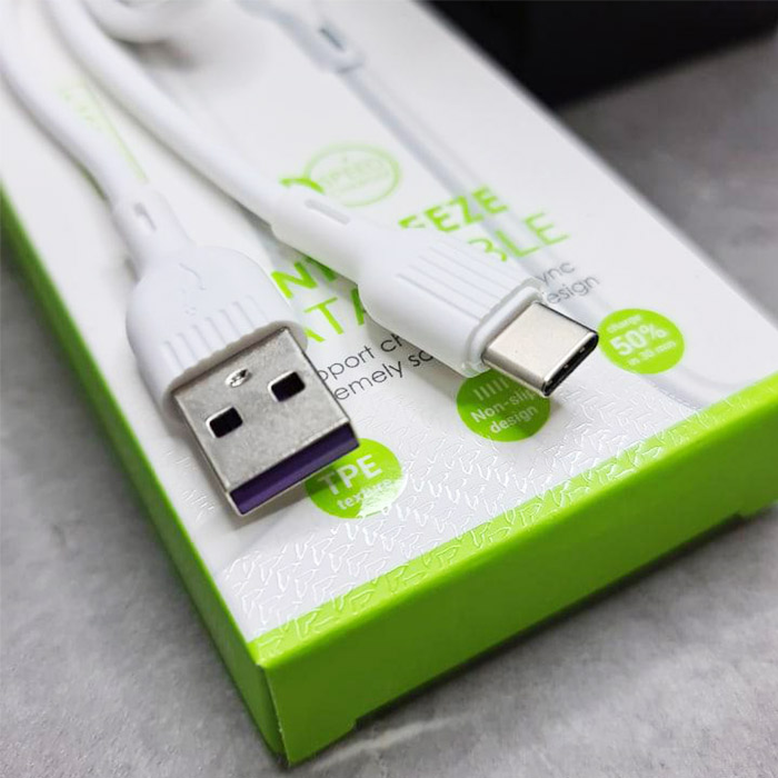 Кабель SkyDolphin S03T USB to USB Type-C 1m White (USB-000419)