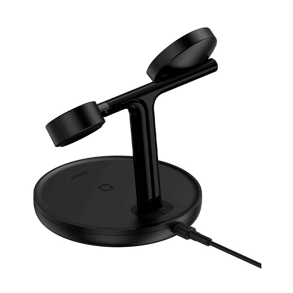 Бездротовий зарядний пристрій Baseus Swan 3-in-1 Wireless Magnetic Charging Bracket 20W Black (WXTE000101)