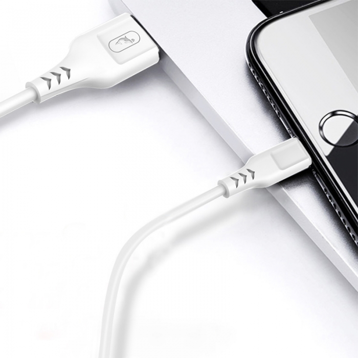 Кабель SkyDolphin S61TB USB to USB Type-C 2.4A 2m White (USB-000447)