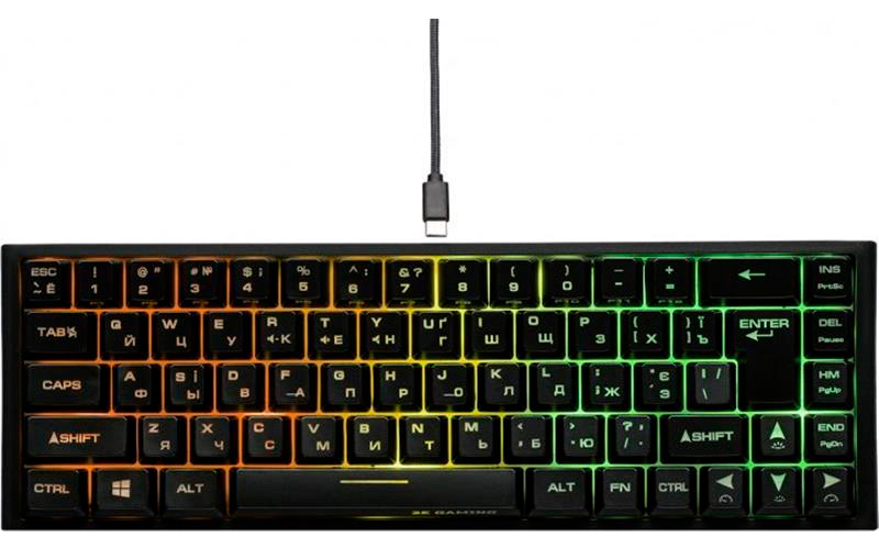 IT/kbrd Клавиатура беспроводная 2E Gaming KG360 RGB 68key Wireless Black (2E-KG360UBK)