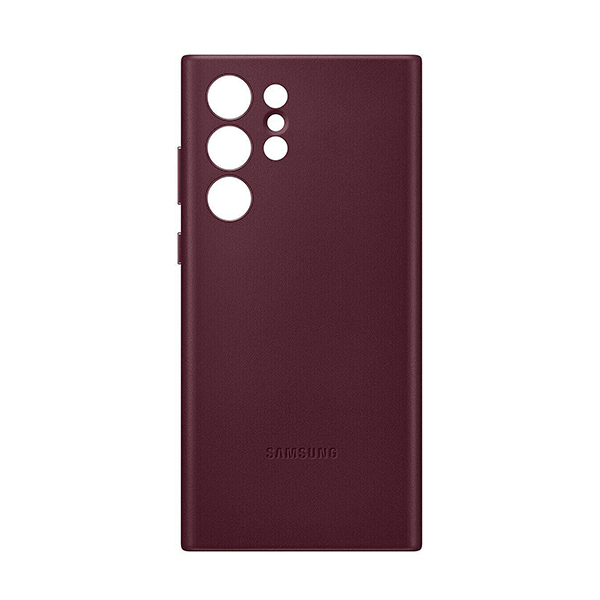 Чохол накладка Samsung S908 Galaxy S22 Ultra Leather Cover Burgundy (EF-VS908LEEG)