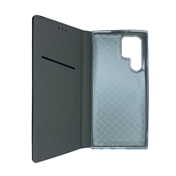 Чехол книжка Kira Slim Shell для Samsung S22 Ultra/S908 Black Perforation NEW