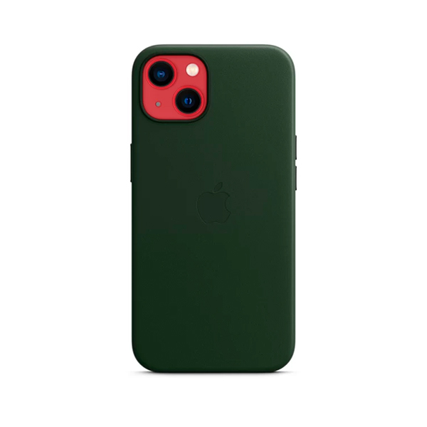 Чехол Apple iPhone 13 Leather Case with MagSafe Sequoia Green (MM173)