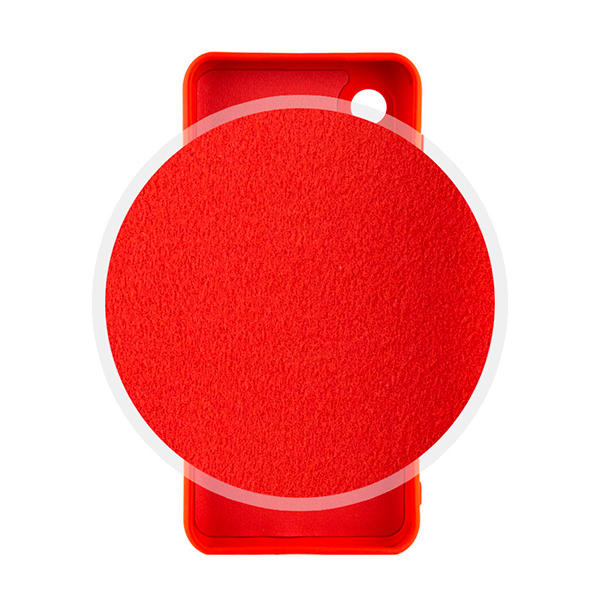 Чехол Original Soft Touch Case for Samsung S21 FE/G990 Red with Camera Lens