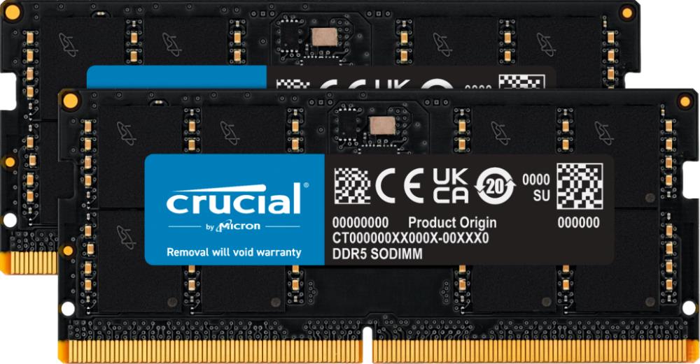 Набір з двох модулів пам'яті 64GB DDR5-4800 SO KIT2 CT2K32G48C40S5 CRUCIAL