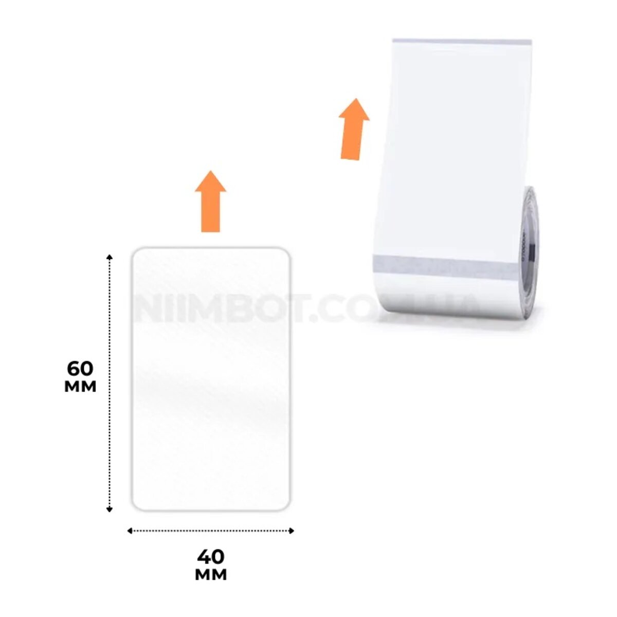 Етикетки NIIMBOT TT40*60-125 Transparent For B1/B21/B3S (A2G88318501)