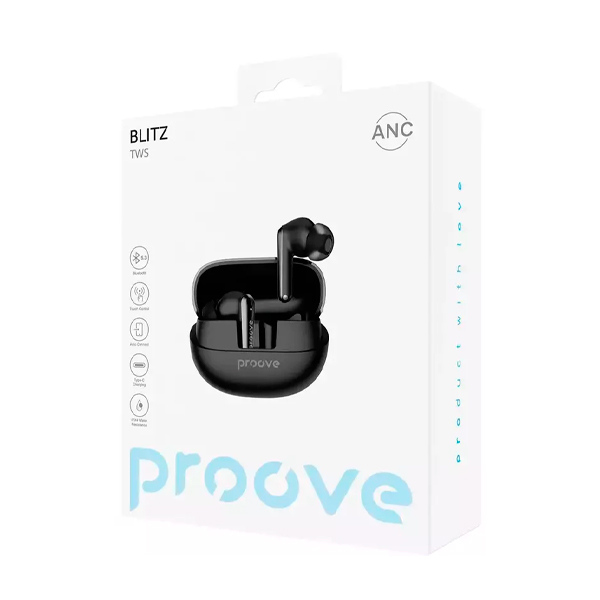 Bluetooth Навушники Proove Blitz TWS with ANC Black