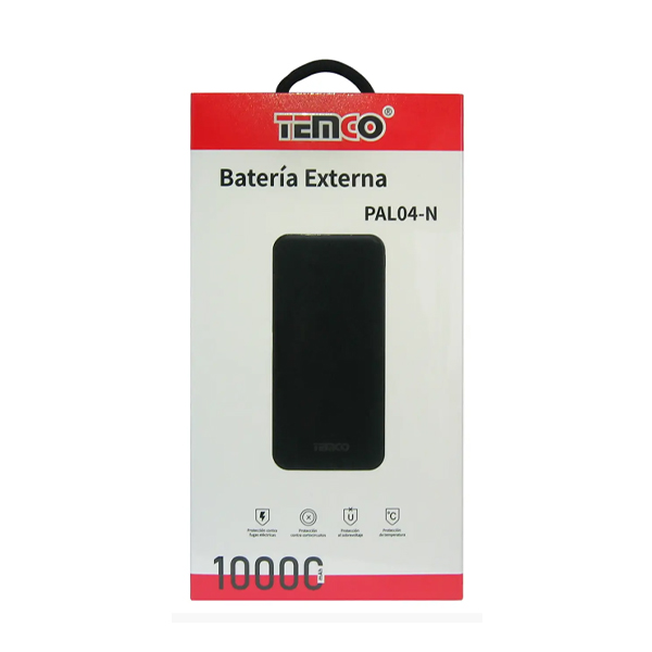 Зовнішній акумулятор Temco PAL04-N (10000mAh) Black