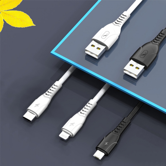 Кабель SkyDolphin S08T USB to Type-C 3.5A 1m White (USB-000562)