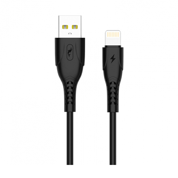 Кабель SkyDolphin S08L USB to Lightning 3.5A 1m Black (USB-000561)