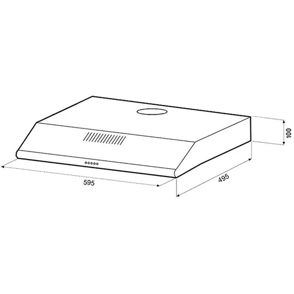 Витяжка GVP 251 W пласка зі склом білий (GRUNHELM)