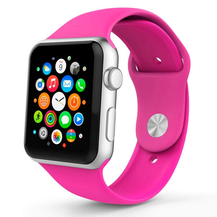 Ремешок для Apple Watch 42mm/44mm Silicone Watch Band Barbie Pink
