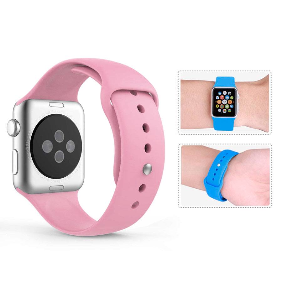 Ремешок для Apple Watch 42mm/44mm Silicone Watch Band Light Pink