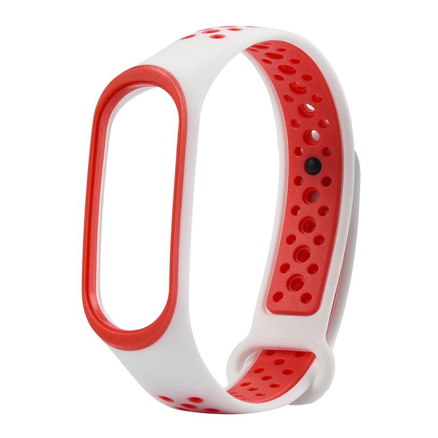 Ремешок для браслета Xiaomi Mi Band 3/4 Sport White/Red