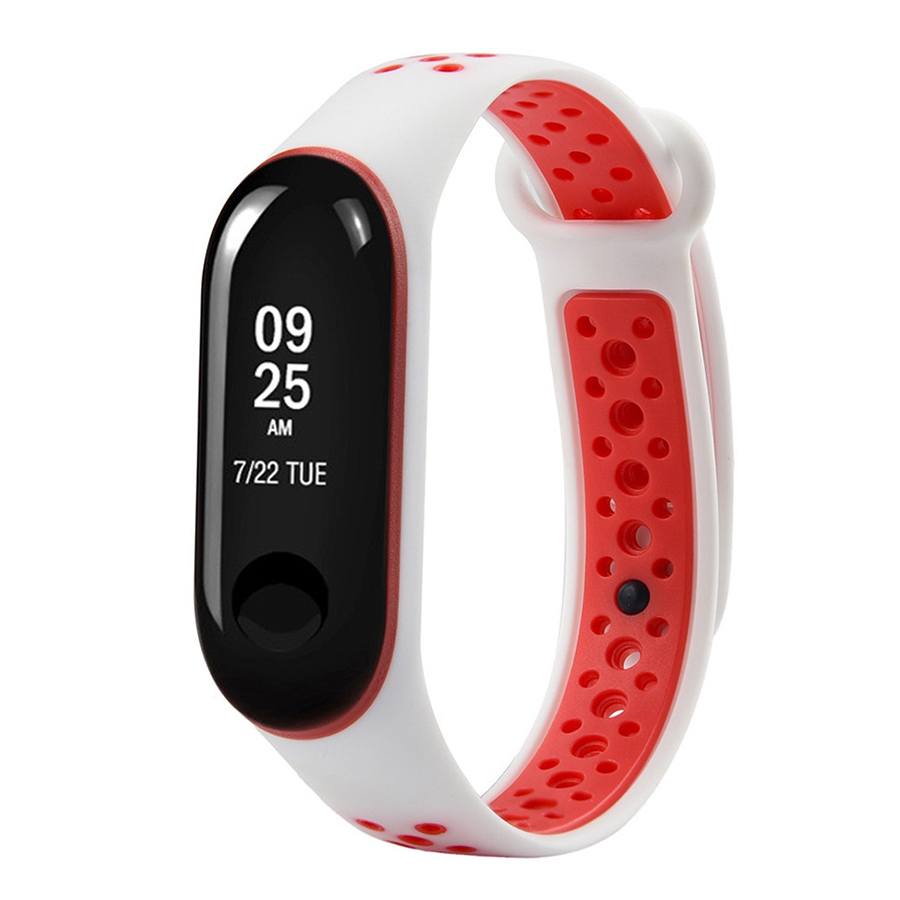 Ремешок для браслета Xiaomi Mi Band 3/4 Sport White/Red