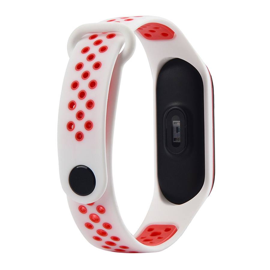 Ремешок для браслета Xiaomi Mi Band 3/4 Sport White/Red