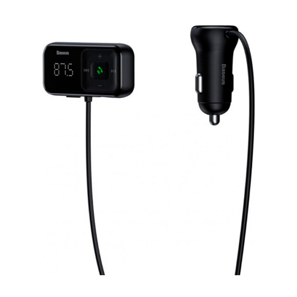 FM Modulator Baseus T-typed S-16 Wireless MP3 Car Charger Black (CCTM-E01)