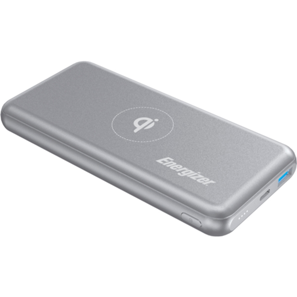 Внешний аккумулятор ENERGIZER QE10007PQ 10000 mAh Qi Wireless Type-C PD Grey (GQE10007PQ)