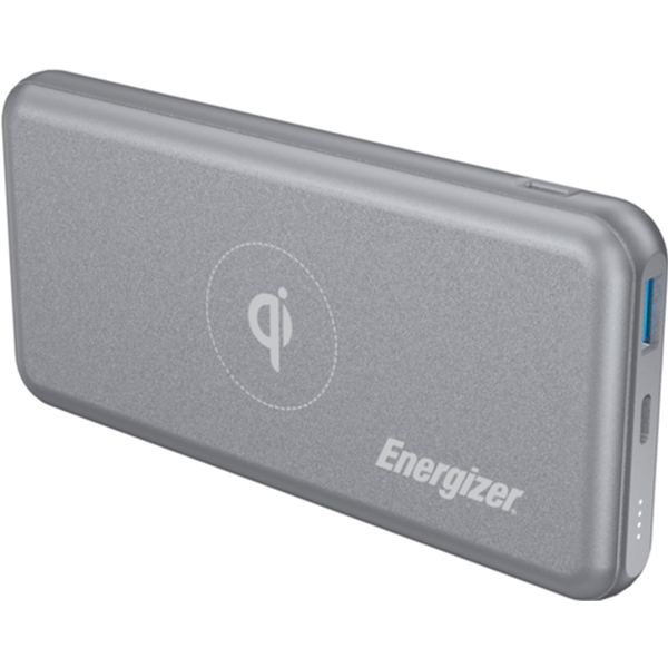 Внешний аккумулятор ENERGIZER QE10007PQ 10000 mAh Qi Wireless Type-C PD Grey (GQE10007PQ)