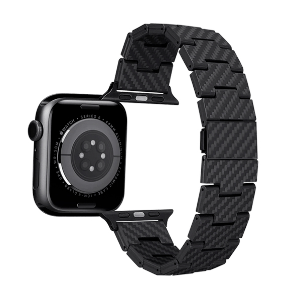 Ремінець Pitaka Carbon Fiber Watch Band Retro Black/Grey for Apple Watch 49/45/44mm (AWB2311)
