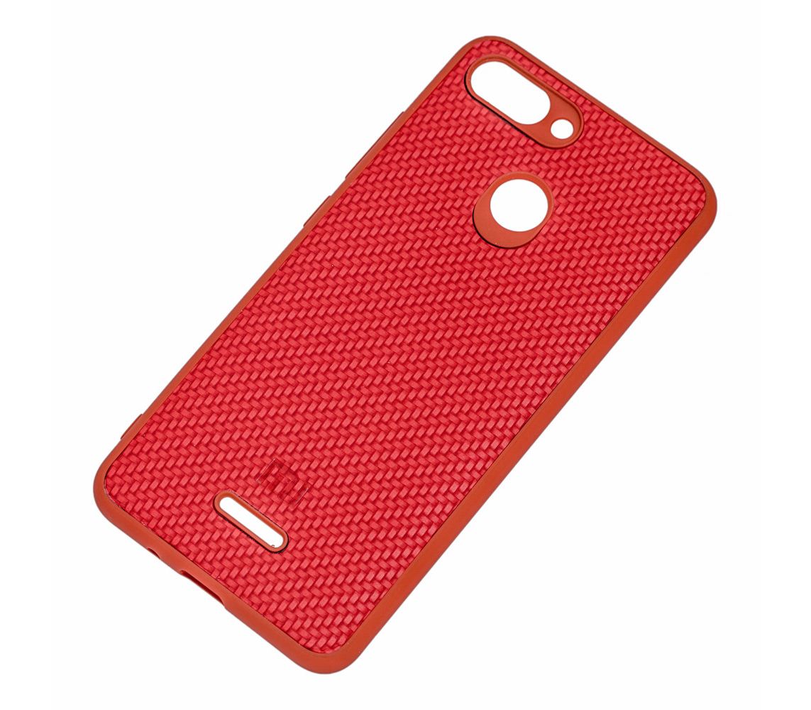 Чехол накладка Carbon для Xiaomi Redmi 6 Red