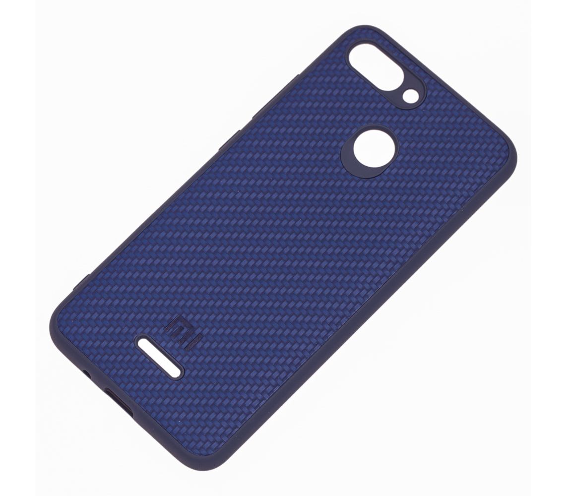 Чехол накладка Carbon для Xiaomi Redmi 6 Dark Blue