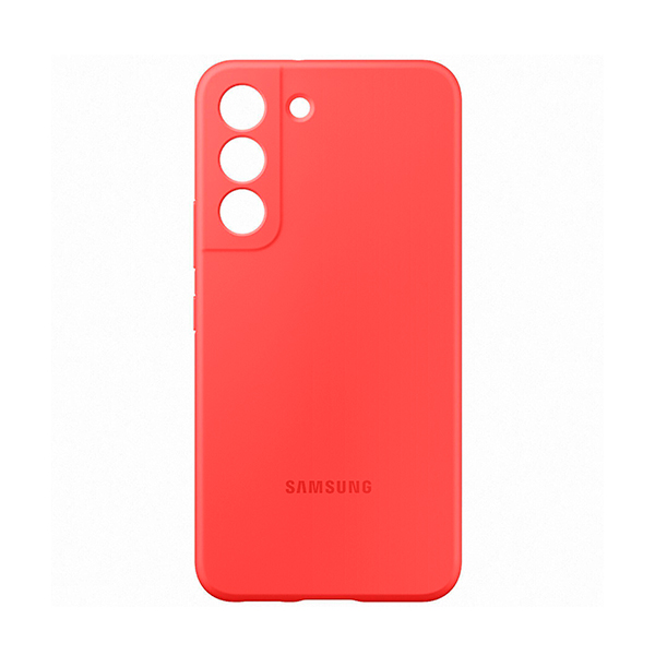 Чехол накладка Samsung S901 Galaxy S22 Silicone Cover Glow Red (EF-PS901TPEG)