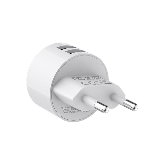 МЗП Borofone BA23A Brilliant Dual Port + Lightning White (BA23ALW)