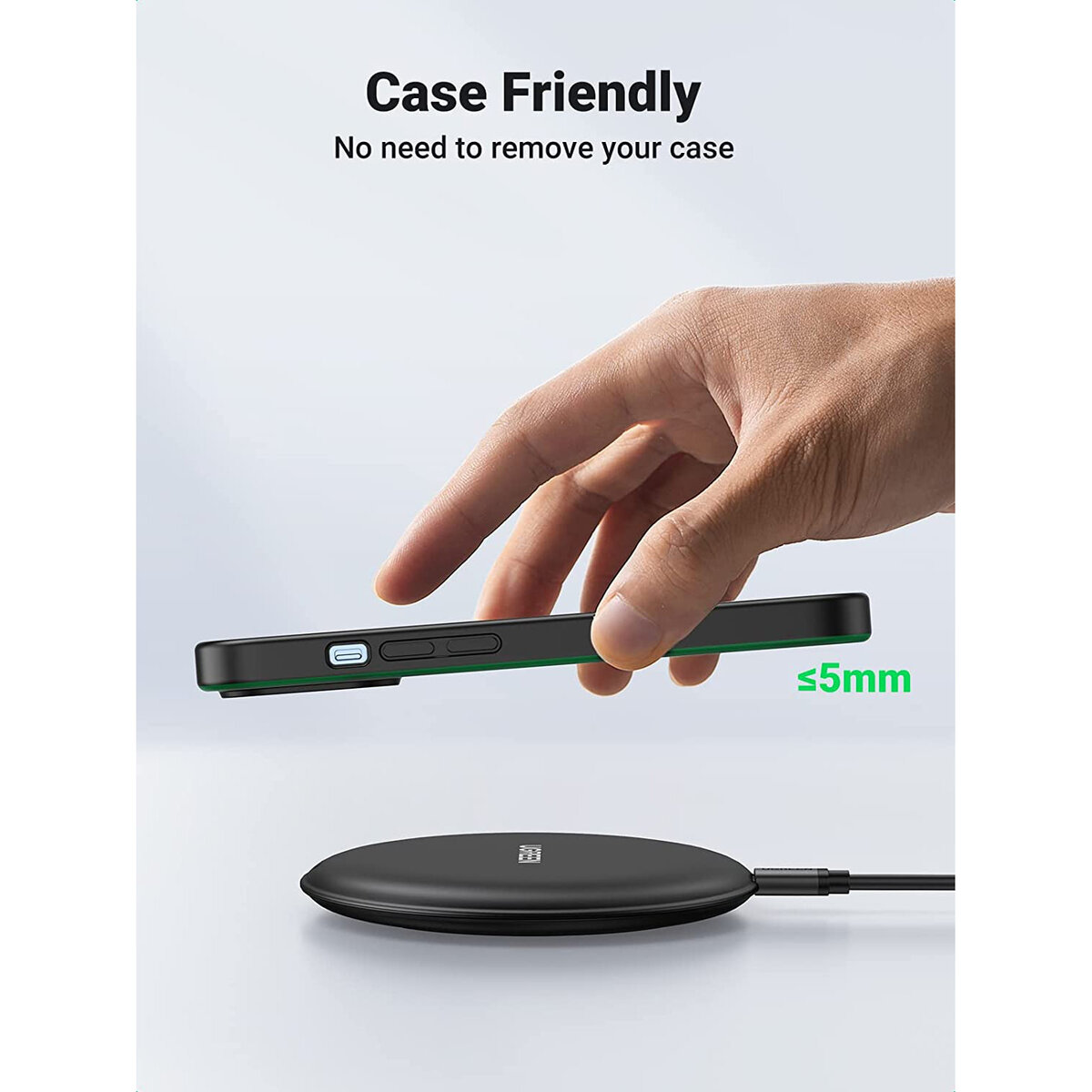 Бездротовий зарядний пристрій UGREEN CD186 Wireless Charging Pad ( Black )(UGR-15112)