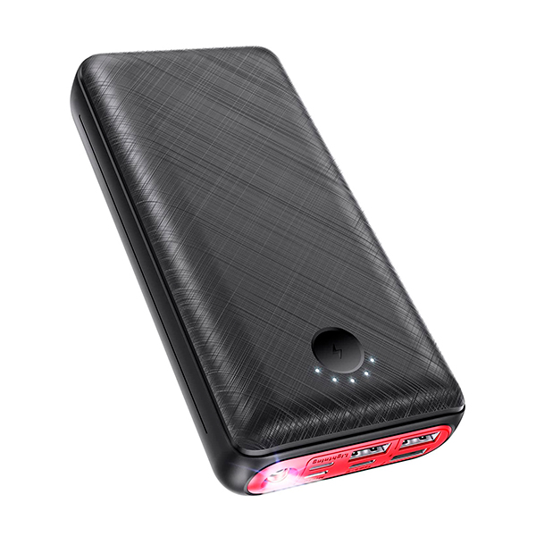 Зовнішній акумулятор Ockered GN1 (30000mAh) Black + ліхтарик Flintronic Strong Light