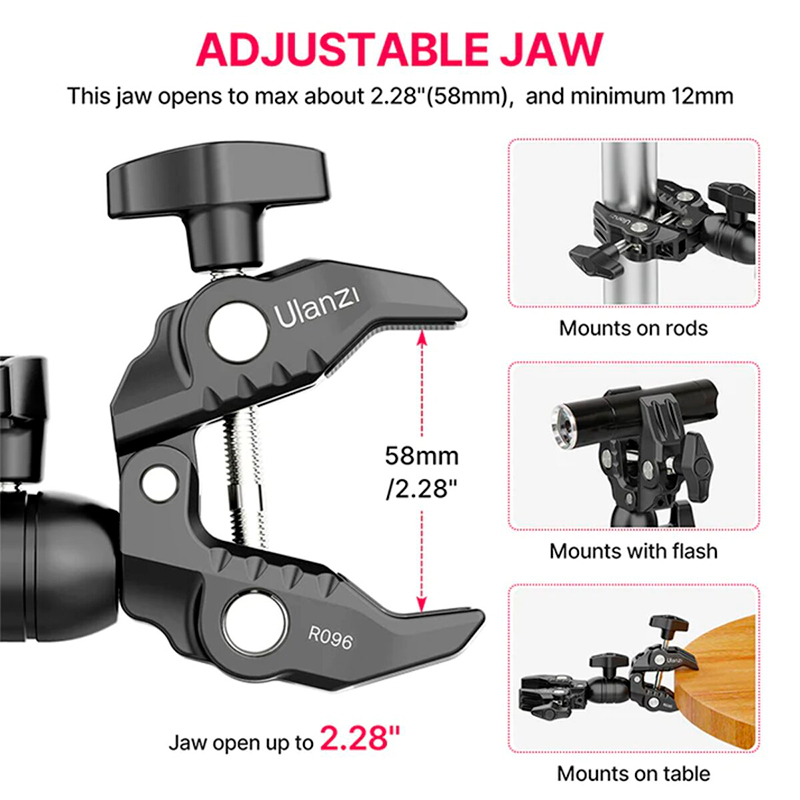 Шарнірне кріплення Ulanzi R096 Double Super Clamp (UV-2870 R096)