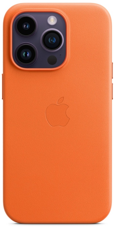 Чохол Apple iPhone 14 Pro Max Leather Case with MagSafe Orange (MPPR3)