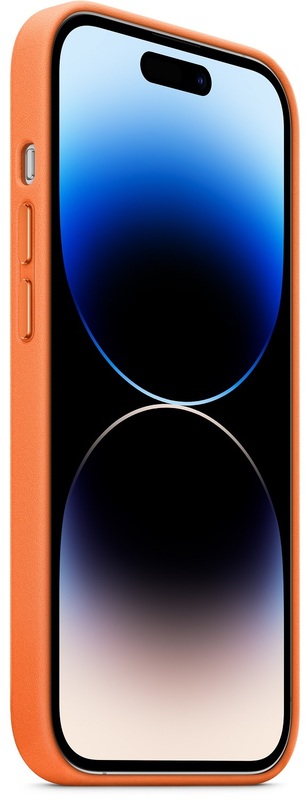 Чехол Apple iPhone 14 Pro Max Leather Case with MagSafe Orange (MPPR3)