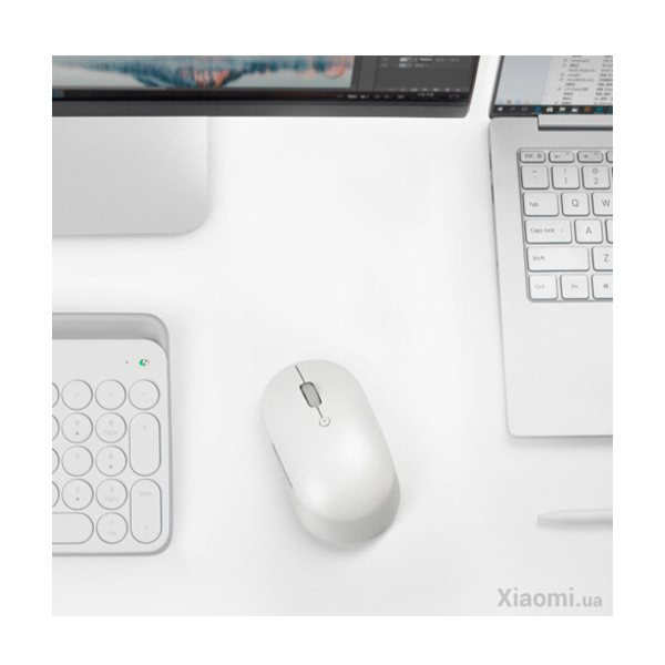 Бездротова миша Xiaomi Mi Dual Mode Wireless Mouse Silent Edition White (HLK4040GL, WXSMSBMW02)