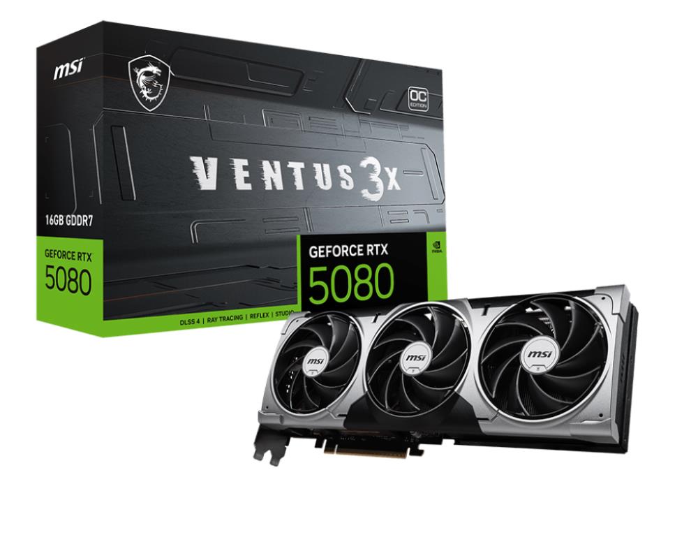Відеокарта PCIE16 RTX5080 16GB GDDR7 RTX 5080 16G VENTUS 3X OC MSI