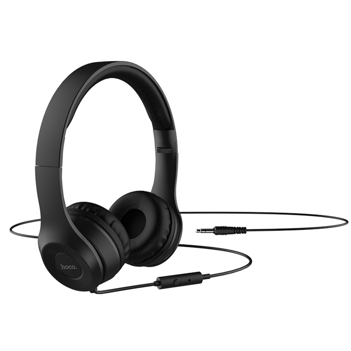 Навушники HOCO W21 Graceful charm wire control headphones Black