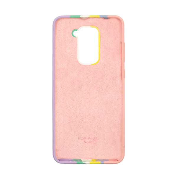 Чохол Silicone Cover Full Rainbow для Xiaomi Redmi Note 9/Redmi 10x Pink/Lilac