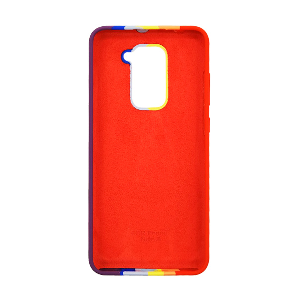 Чохол Silicone Cover Full Rainbow для Xiaomi Redmi Note 9/Redmi 10x Red/Violet