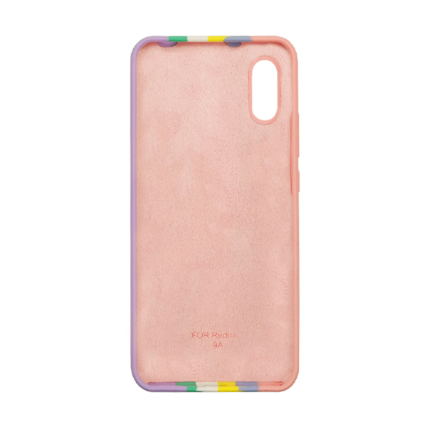 Чехол Silicone Cover Full Rainbow для Xiaomi Redmi 9a Pink/Lilac