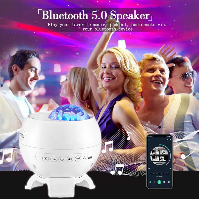 Проєктор-ночник Magic Star E12B 2400 mAh with Bluetooth White