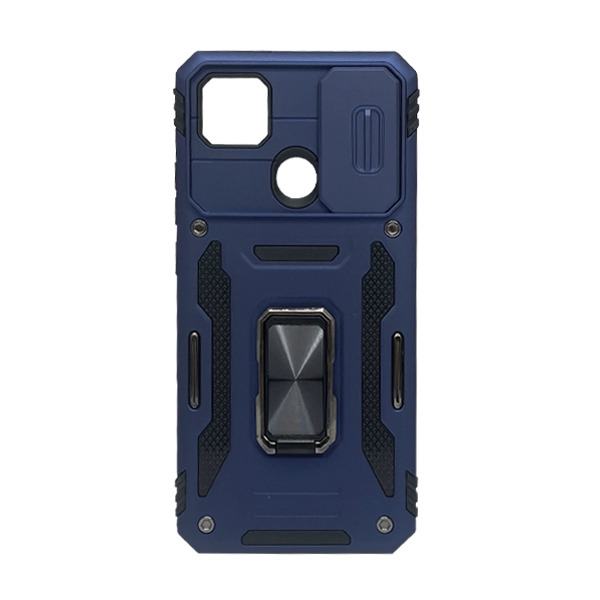 Чохол Armor Camshield Case для Xiaomi Redmi 9c/10a with Ring Dark Blue